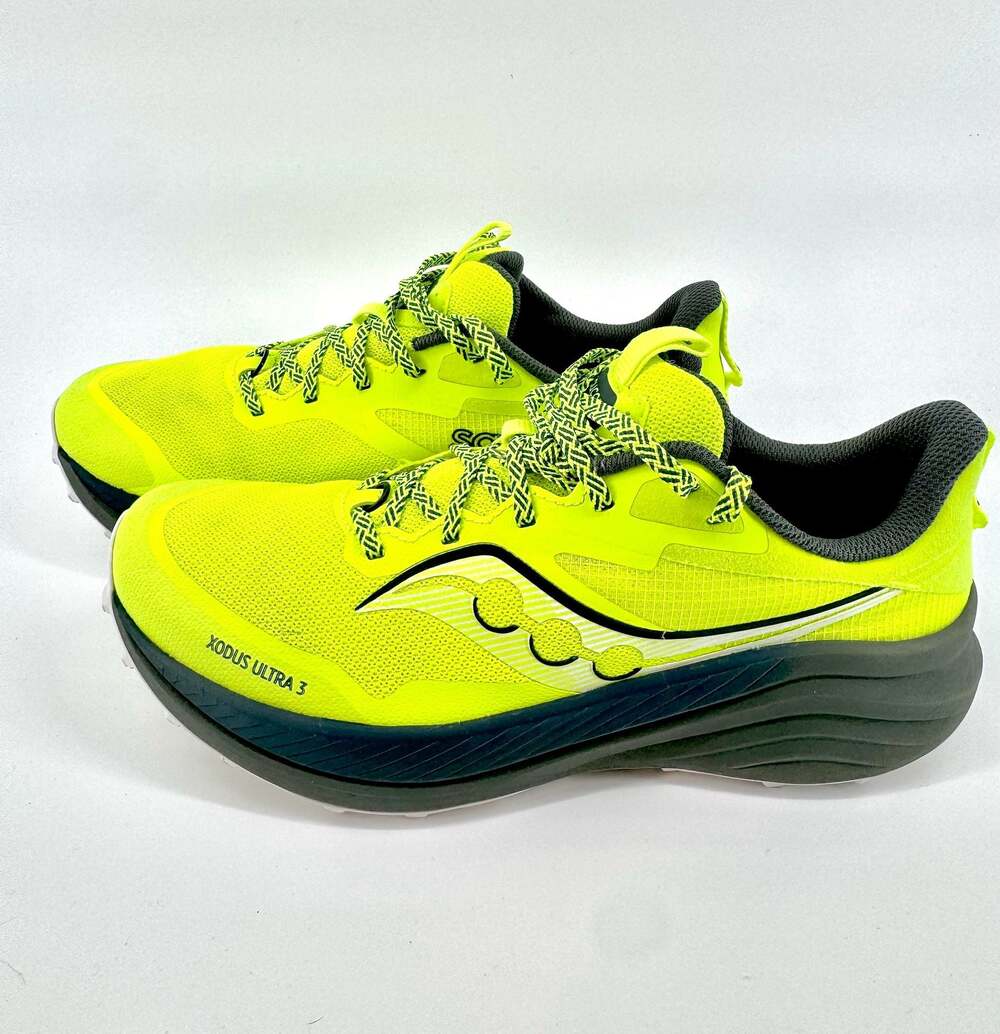 Saucony Xodus Ultra 3 Men's Size 9.5 Trail Running Shoes Citron Neon S20914-220